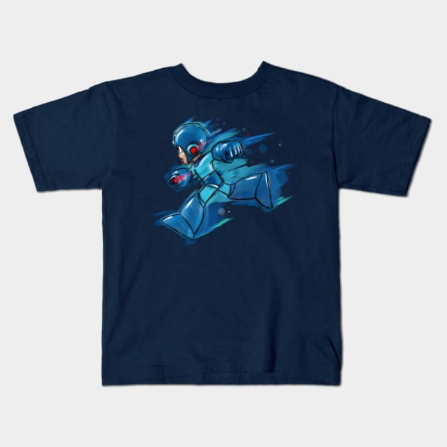 MegaMan Kids T-Shirt by Beanzomatic